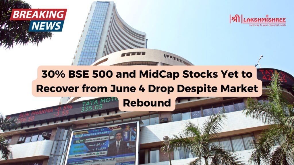 30% BSE 500 and MidCap Stocks Yet to Recover from June 4 Drop Despite Market Rebound