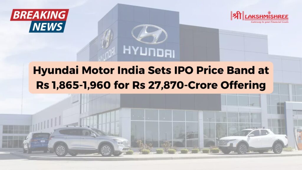 Hyundai Motor India Sets IPO Price Band at Rs 1,865-1,960 for Rs 27,870-Crore Offering