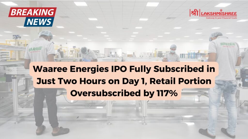 Waaree Energies IPO Fully Subscribed in Just Two Hours on Day 1, Retail Portion Oversubscribed by 117%