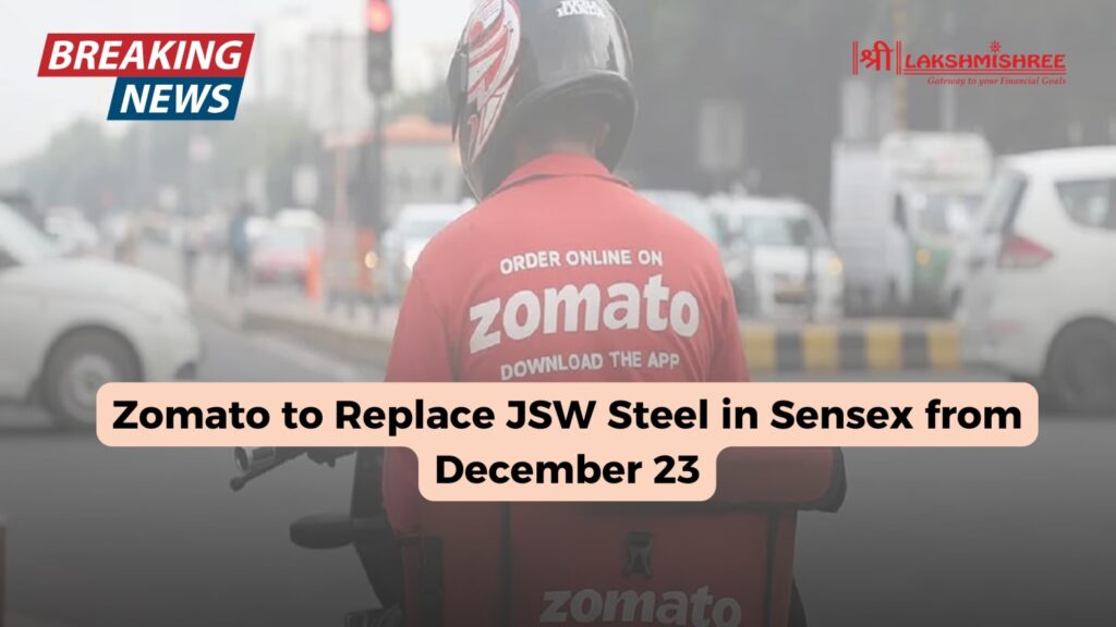 Zomato to Replace JSW Steel in Sensex from December 23