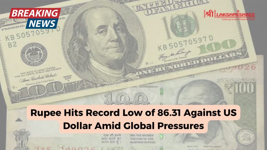 Rupee Hits Record Low of 86.31 Against US Dollar Amid Global Pressures