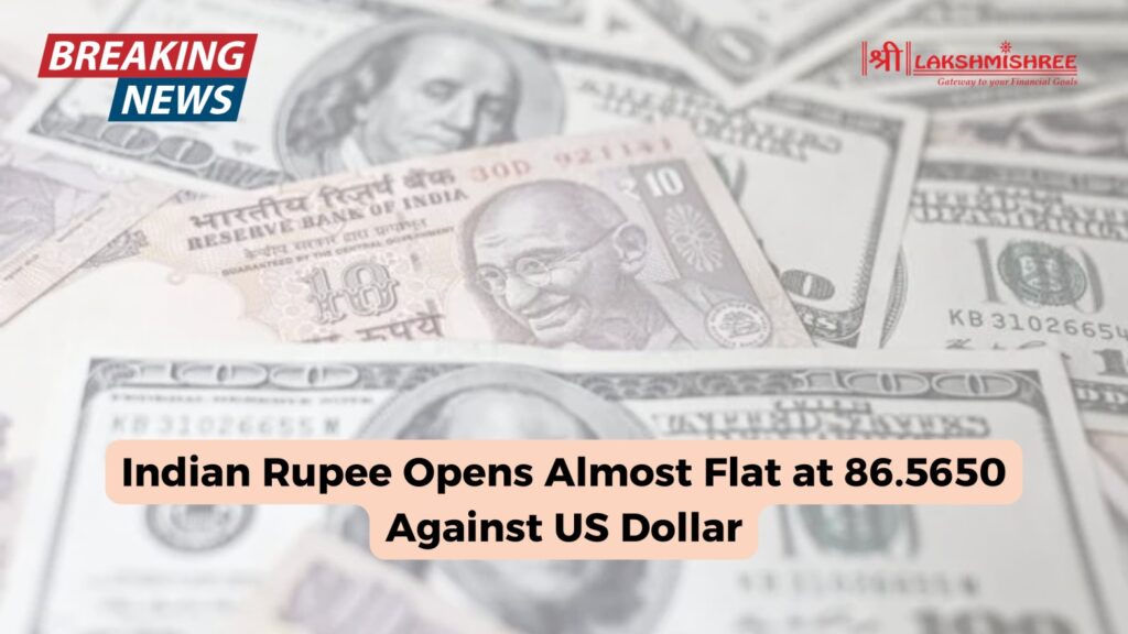 Indian Rupee Opens Almost Flat at 86.5650 Against US Dollar