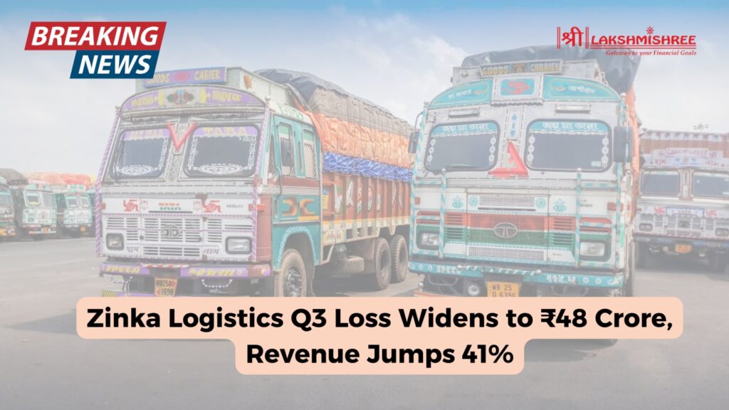 Zinka Logistics Q3 Loss Widens to ₹48 Crore, Revenue Jumps 41%