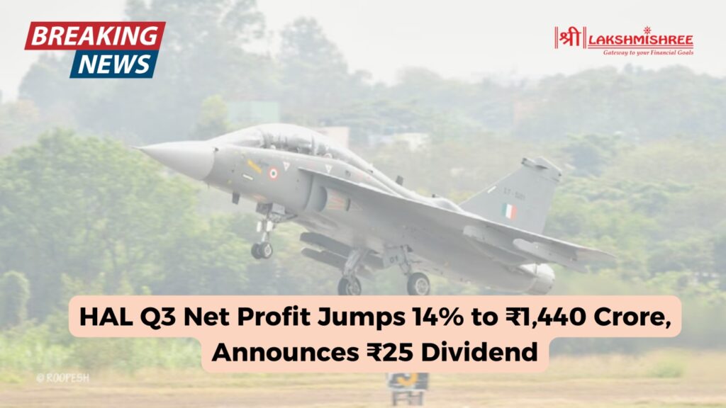 HAL Q3 Net Profit Jumps 14% to ₹1,440 Crore, Announces ₹25 Dividend