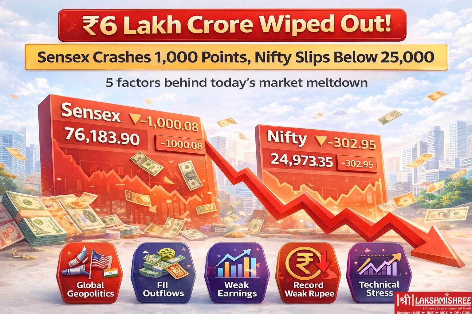 sensex Nifty Market Crash today